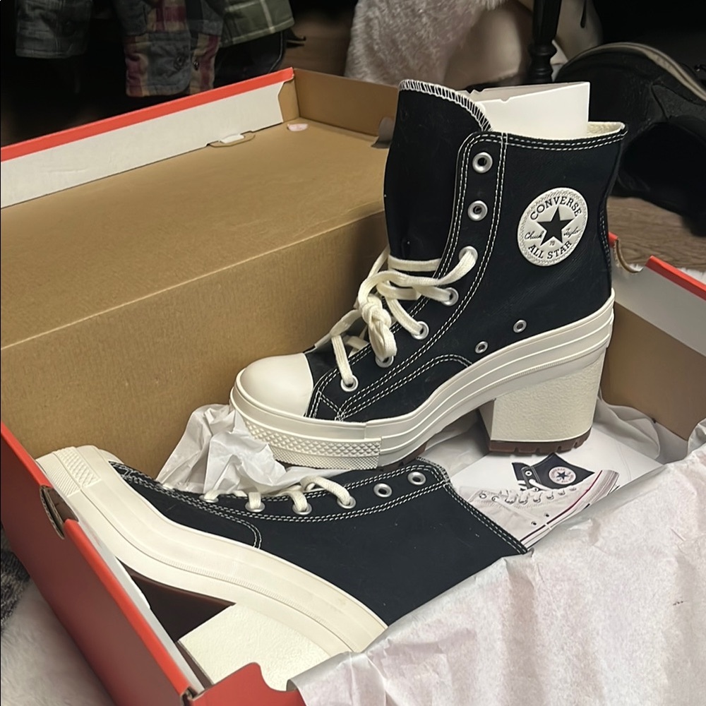 Converse Women's Black High-Top Platform Sneakers